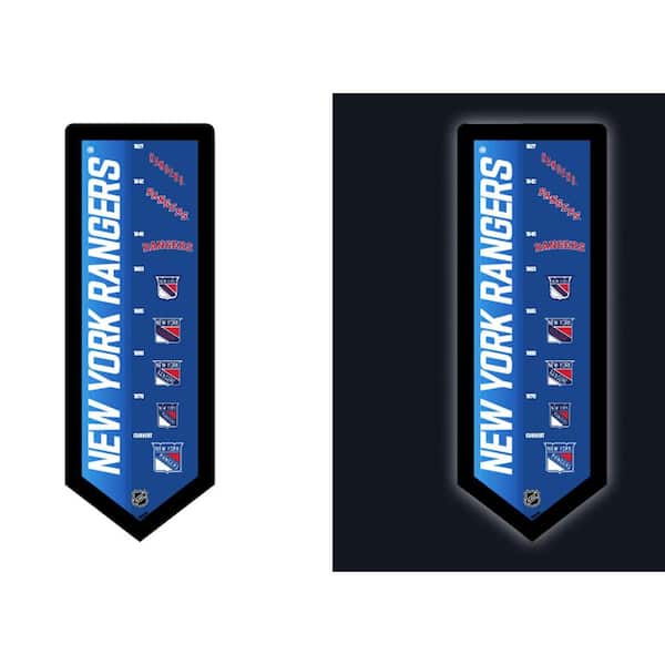 Evergreen New York Rangers 23 in. x 9 in. Pennant Vintage Logo Plug-In LED Lighted Sign
