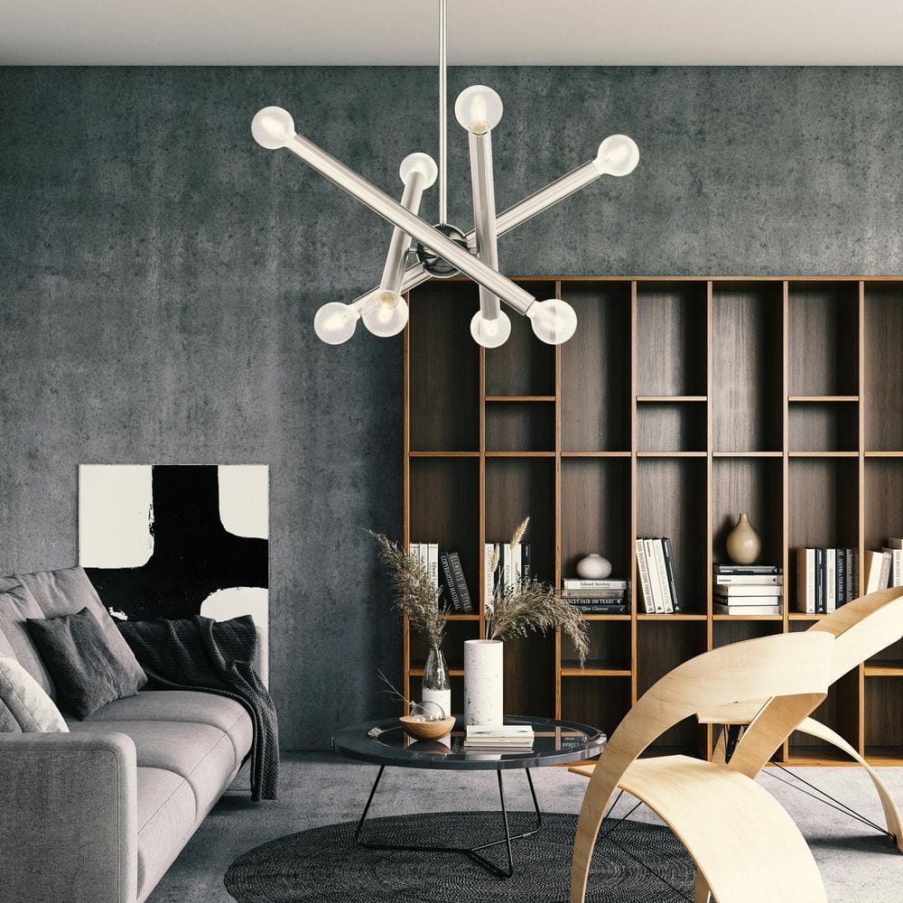 Stafford 8-Light Brushed Nickel Sputnik Chandelier