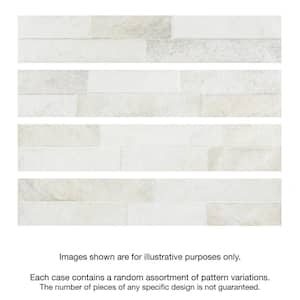 Ordino White 3-1/4 in. x 17-1/2 in. Porcelain Wall Tile (9.6 sq. ft./Case)