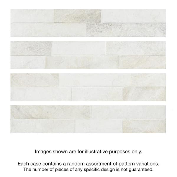 Ordino White 3-1/4 in. x 17-1/2 in. Porcelain Wall Tile (9.6 sq. ft./Case)