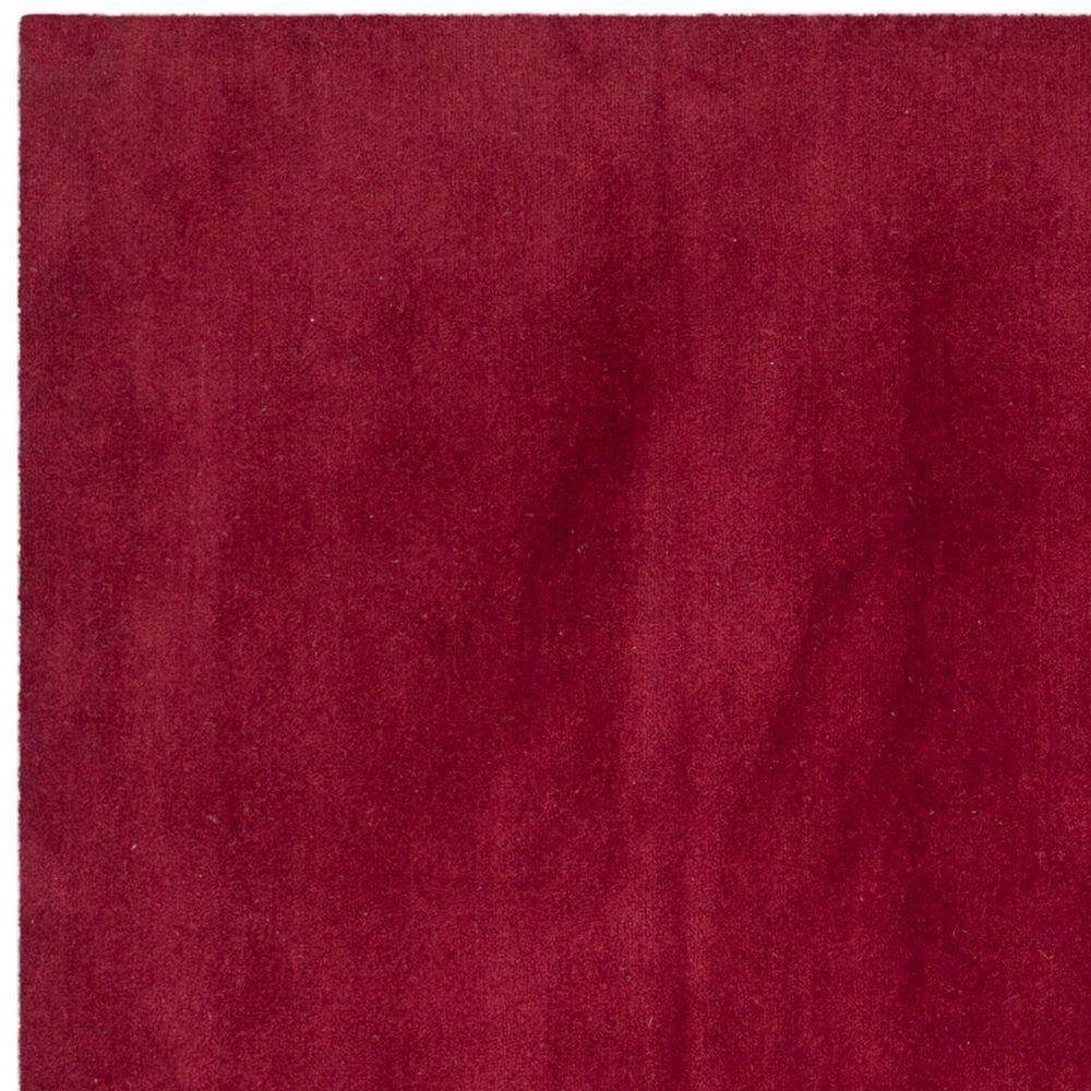 Himalaya Red Wool Handmade Square Area Rug, 8' x 8'