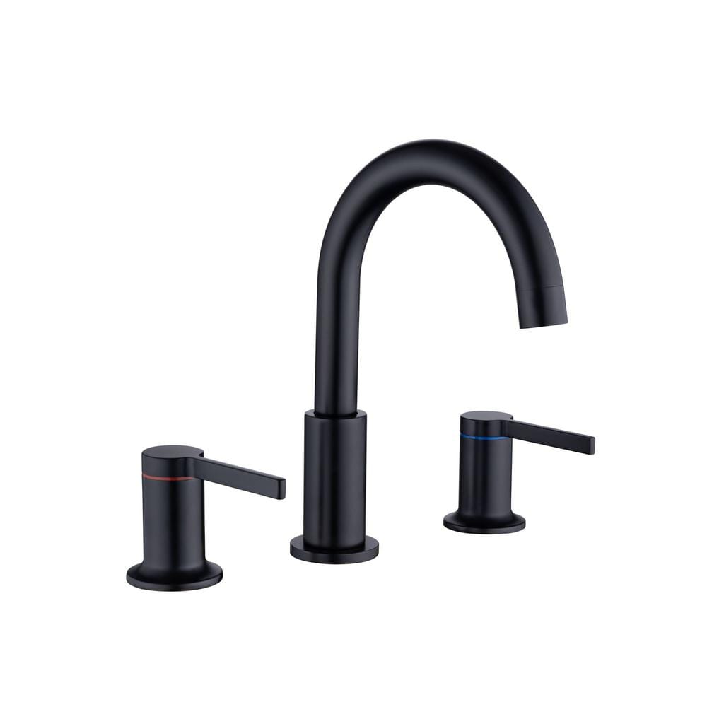 Lukvuzo 2 Handle 8 Inch High Arc Bathroom Sink Faucet Bath Faucet with