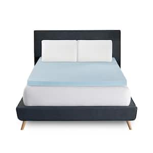 Classics 3 in. Queen Memory Foam Mattress Topper and Set of 2-Pillows Bedding Bundle