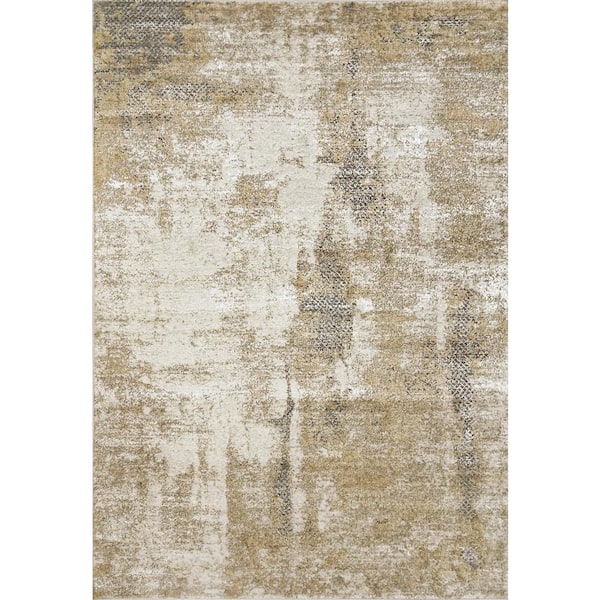 Dynamic Rugs Carlisle Beige/Ivory 2 ft. 2 in. X 7 ft. 7 in. Abstract Indoor Area Rug