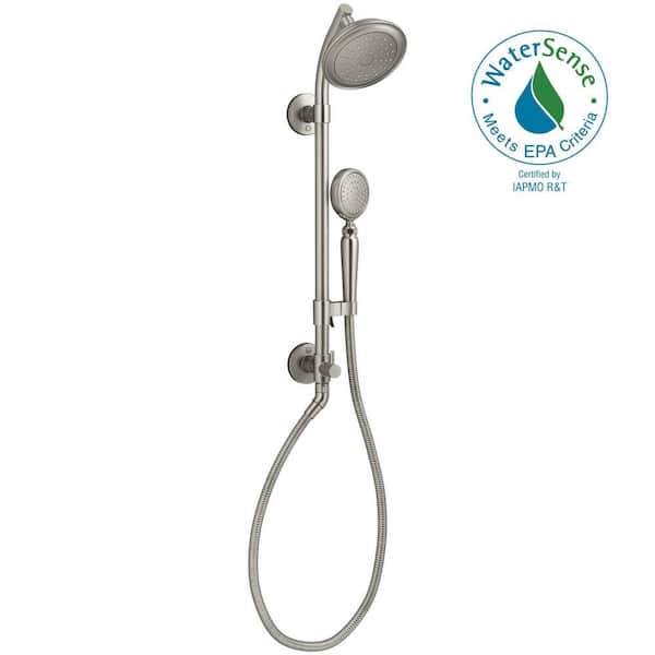 KOHLER HydroRail -S Shower Column Kit with Single-Function Artifacts Shower Head, Hand Shower and Hose (Valve not Included)