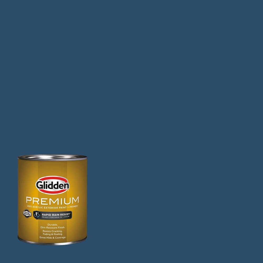Glidden Premium 1 qt. PPG1156-7 Celestial Blue Flat Exterior Latex