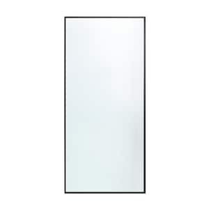 Della 36 in. W. x 75.98 in H Walk-in Framed Fixed Panel Shower Door in Matte Black with Clear Fluted Glass