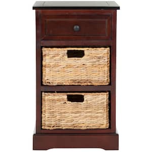 Carrie Dark Red Storage Side Table