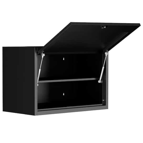 Black Heavy Duty Metal Wall Mounted Tool Storage Cabinet Garage Storage Cabinet for Garage, Workshop, Basement Kitchen