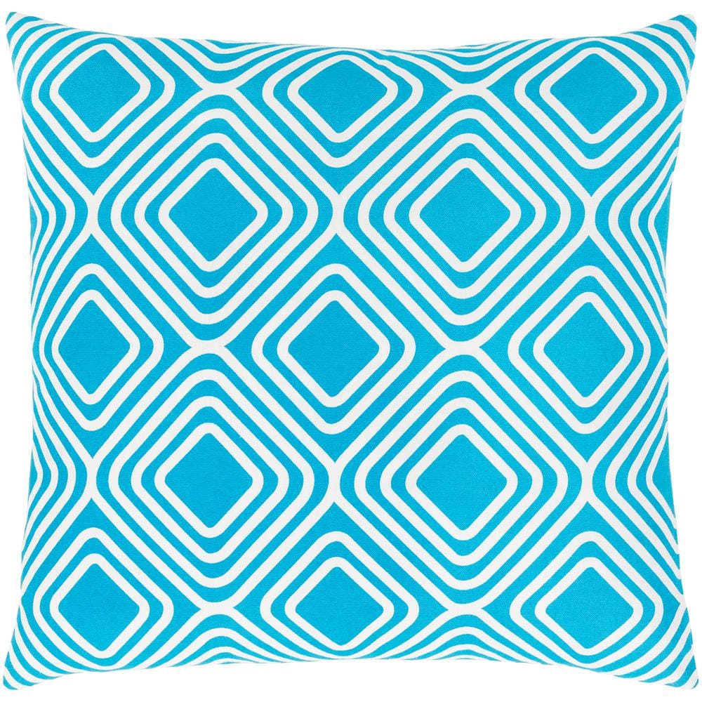 Darran Blue Geometric Polyester 22 in. x 22 in. Throw Pillow price history on PriceWatchPro