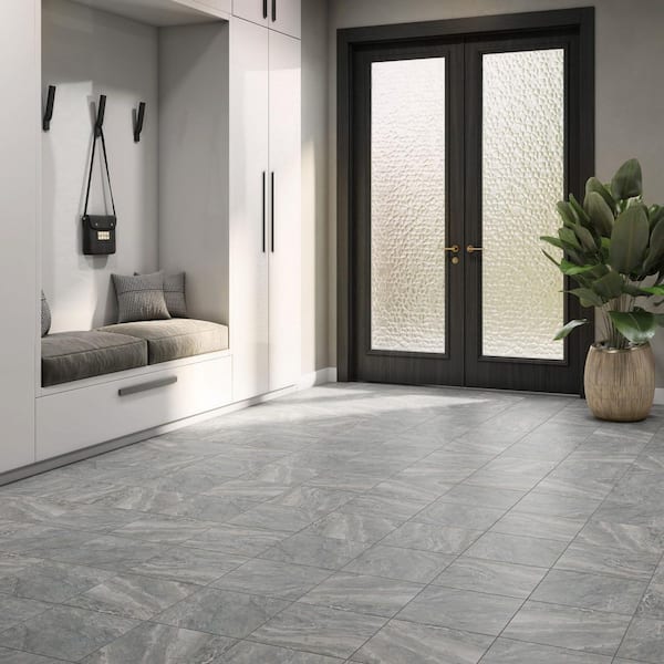 Daltile Lexstone Mystic Gray 12 in. x 12 in. Matte Porcelain Floor