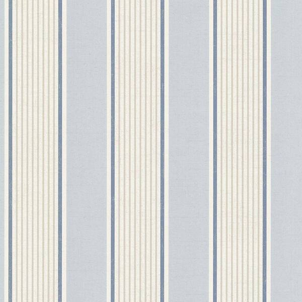 Chesapeake Steuben Navy Turf Stripe Wallpaper