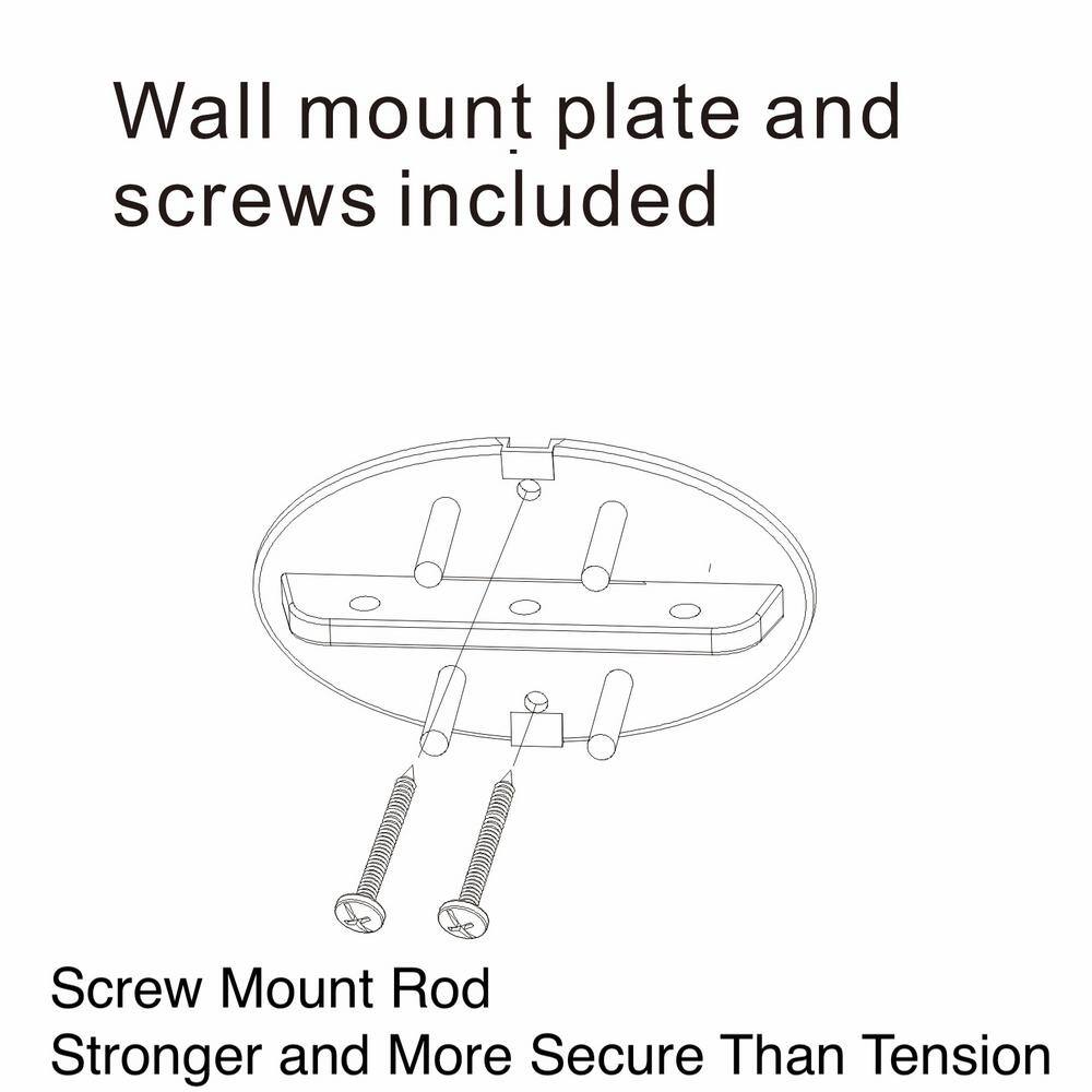 Bronze Wall Mounted Double Curved Aluminum Shower Rod