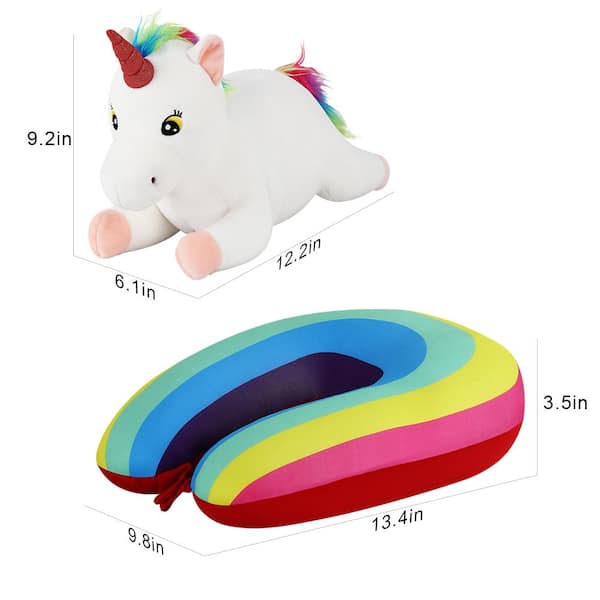 Unicorn travel outlet pillow set