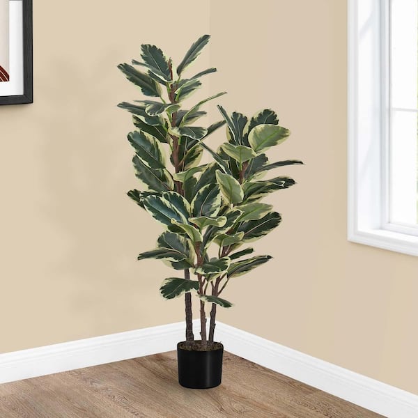 Unbranded 4 ft. Artificial Plant Fake Oak Tree Indoor Faux Potted Tree with Realistic Trunk and Leaves for Home Decor