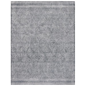 Abstract Ivory/Charcoal 8 ft. x 10 ft. Geometric Area Rug