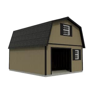 West Virginia 16 ft. x 32 ft. x 16-1/4 ft. 2 Story Wood Garage Kit without Floor