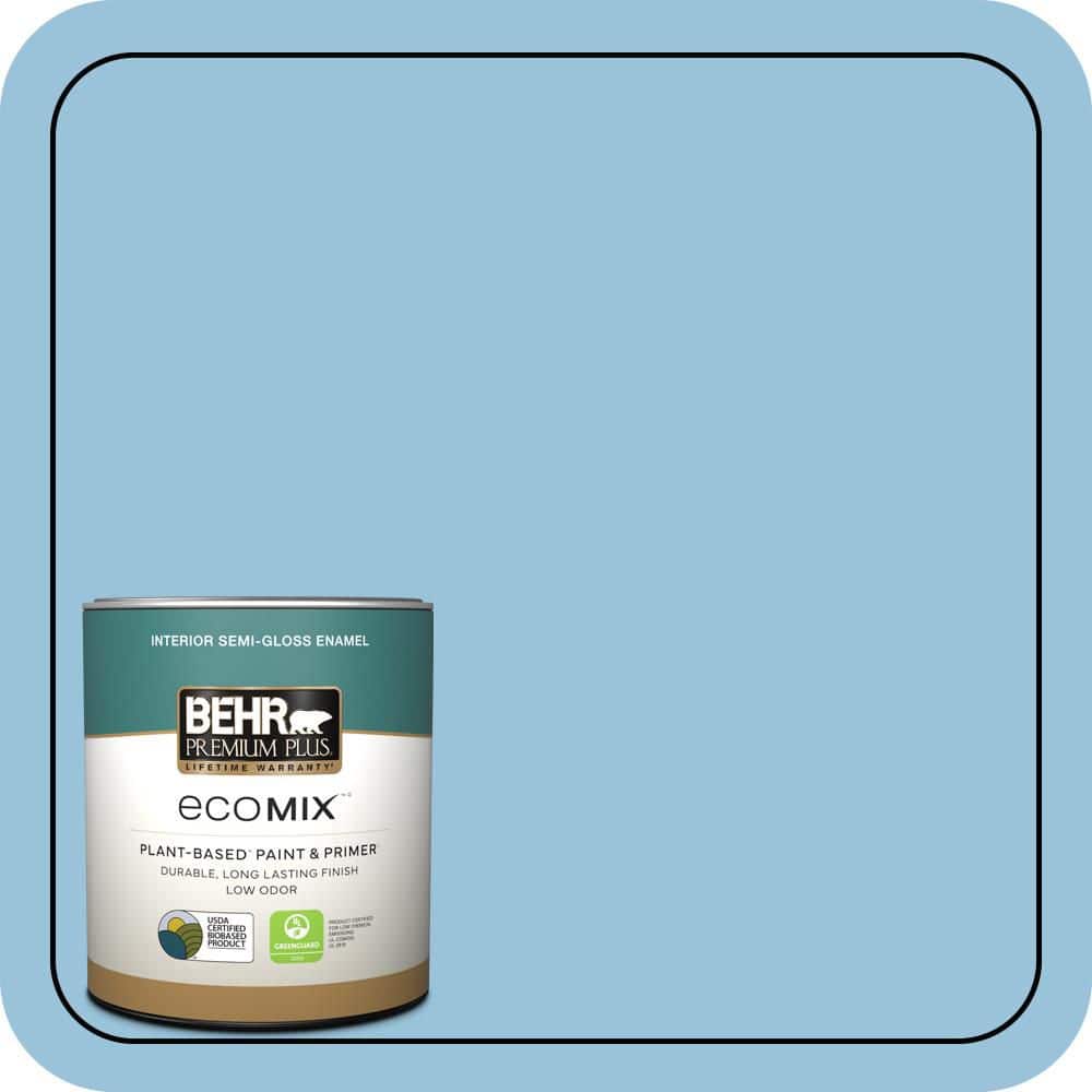 1 qt. #560D-4 Madras Blue Semi-Gloss Enamel EcoMix Plant-Based Interior Paint & Primer price history on PriceWatchPro
