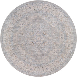 Shuri Light Gray 8 ft. Round Indoor Area Rug