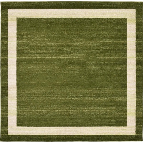 Unique Loom Del Mar Maria Green 8' 0 x 8' 0 Square Rug