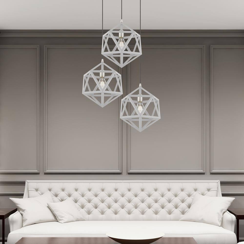 Nordic Gray Nickel Geometric Mini Pendant Light