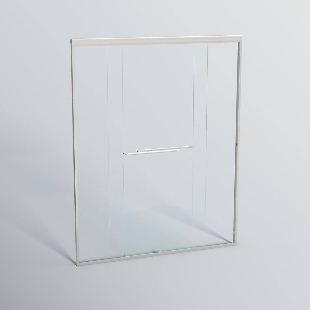 Lively 60 in.W x 72 in.H Double Sliding Semi-frameless Bypass Shower Door in Brushed Nickel with 1/4 in.Tempered Glass price history on PriceWatchPro