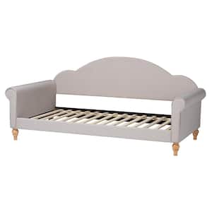 Chaise Light Grey and Natural Brown Twin Daybed