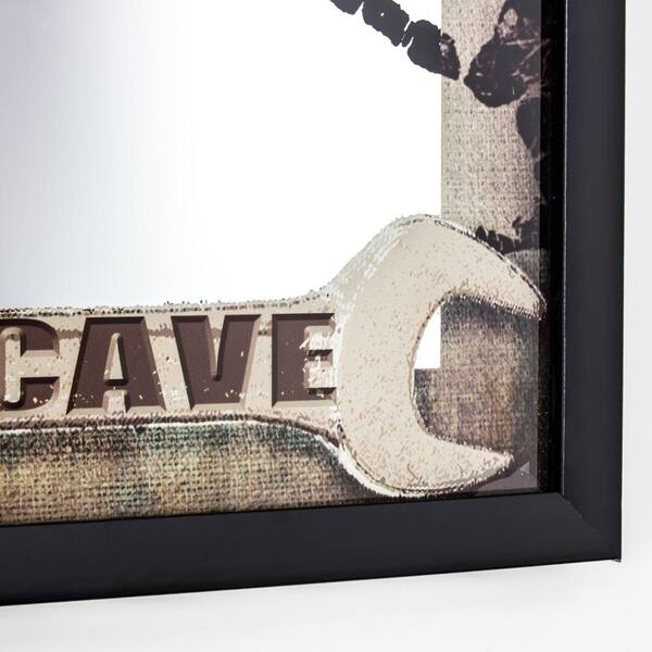 American Art Decor Man Cave Black 13in W x 15in H Rectangle