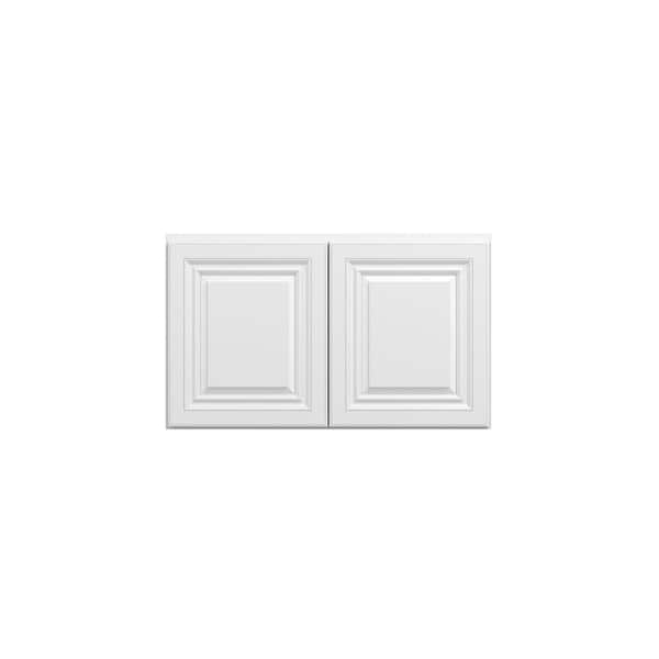 Damascus Raised 30 in. W x 18 in. H x 12 in. D in French Vanilla Plywood Assembled Wall Cabinet