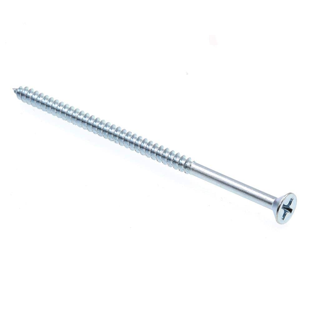 "#8 x 3-1/2 in. Zinc Plated Steel Phillips Drive Flat Head Wood Screws (50-Pack)" price history on PriceWatchPro