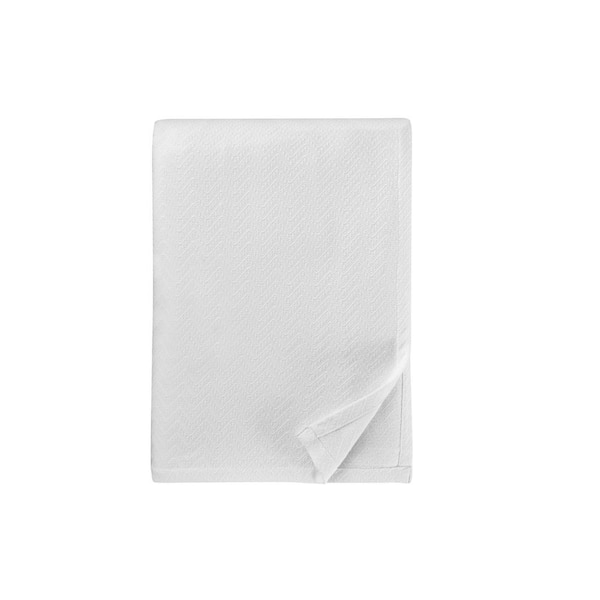 StyleWell Cotton Twin Blanket in White