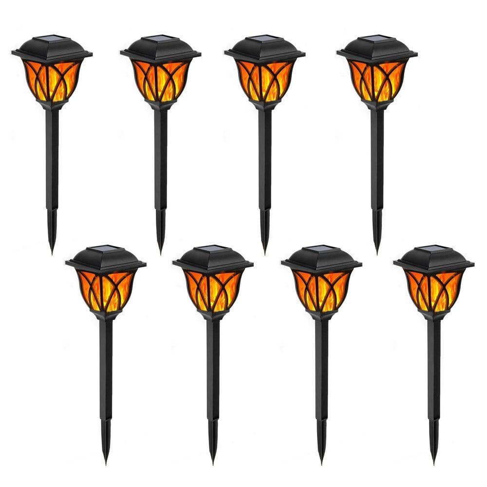 FAWEY TRED INC 6 Pack LED Solar Garden Lights Waterproof, Flickering Flame