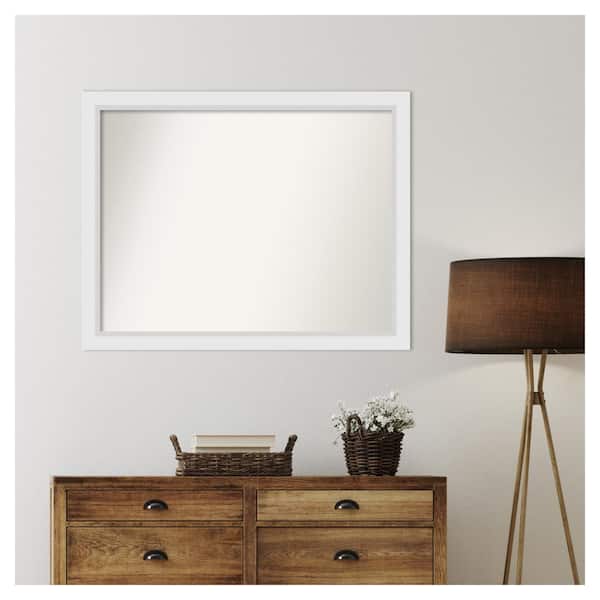 Amanti Art Blanco White 42.25 in. x 33.25 in. Custom Non-Beveled