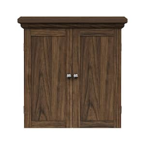 Stratford 7.99 in. W x 22.24 in. D x 24.02 in. H x Bathroom Storage Wall Cabinet in Walnut