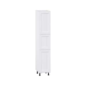 Mancos Bright White Shaker Assembled Pantry Kitchen Cabinet with 4-Shelves (15 in. W x 84.5 in. H x 24 in. D)