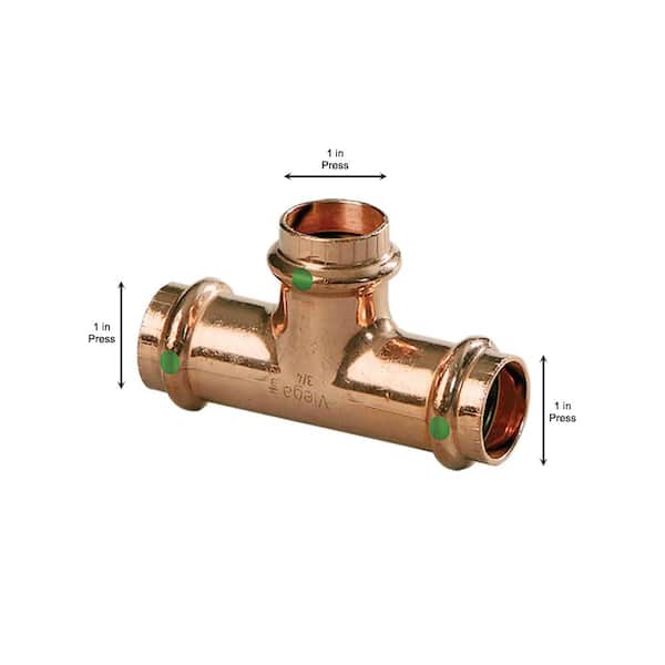 ProPress 1 in. Press Copper Tee Fitting (5-Pack)