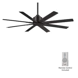 Xtreme H2O 52 in. 6 Fan Speeds Ceiling Fan in Black with Remote Control