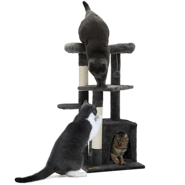 COZIWOW 33 in. Cat Tree with Hanging Balls Up to 22 lbs.