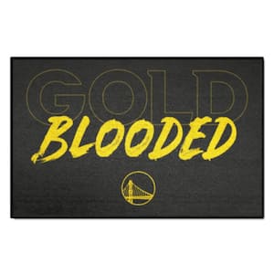 Golden State Warriors Black 2022 NBA Finals Champions 1.5 ft. x 2.5 ft. Slogan Starter Mat Accent Rug