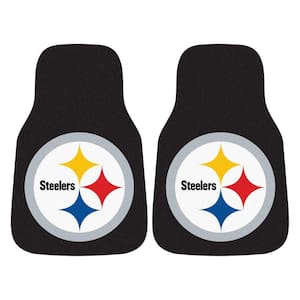 Pittsburgh Steelers 18 in. x 27 in. 2-Piece Carpeted Car Mat Set