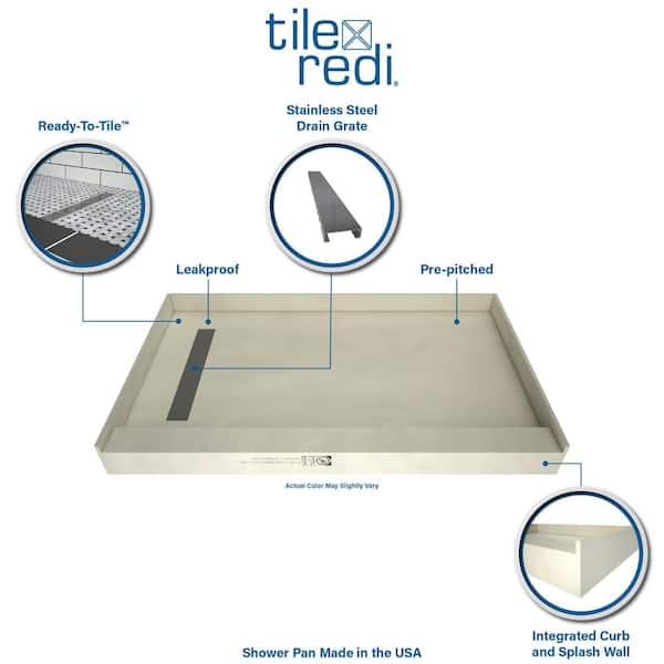 Tile Redi DP-SQ-BN Redi Drain 4-1/4 Square Shower Drain