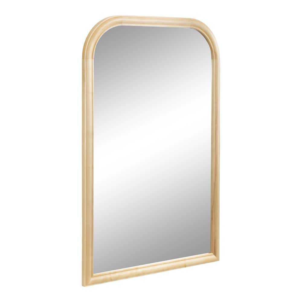 Kate and Laurel Glenby 24.00 in. W x 36.00 in. H Natural Arch Transitional  Framed Decorative Wall Mirror 224696 The Home Depot