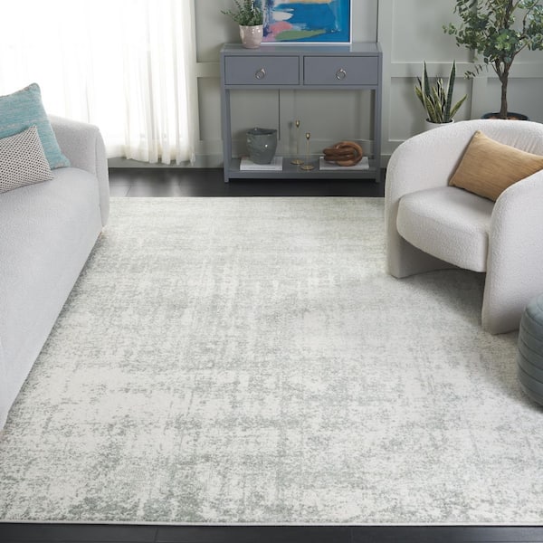 Adirondack 6 ft. x 9 ft. Sage/Ivory Abstract Area Rug