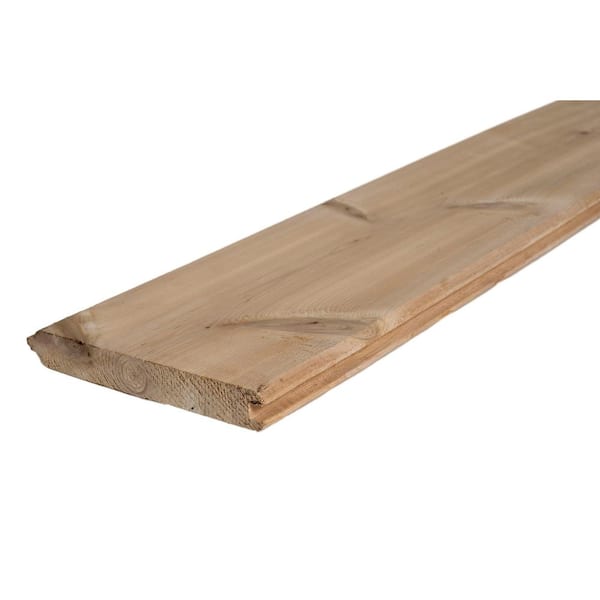 Unbranded 1 in. x 6 in. x 8 ft. Tongue and Groove Pattern Cedar Board