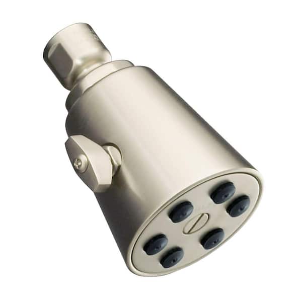 KOHLER City Club 1-spray Single Function 2 1/2 in. Fixed Shower Head in Vibrant Brushed Nickel