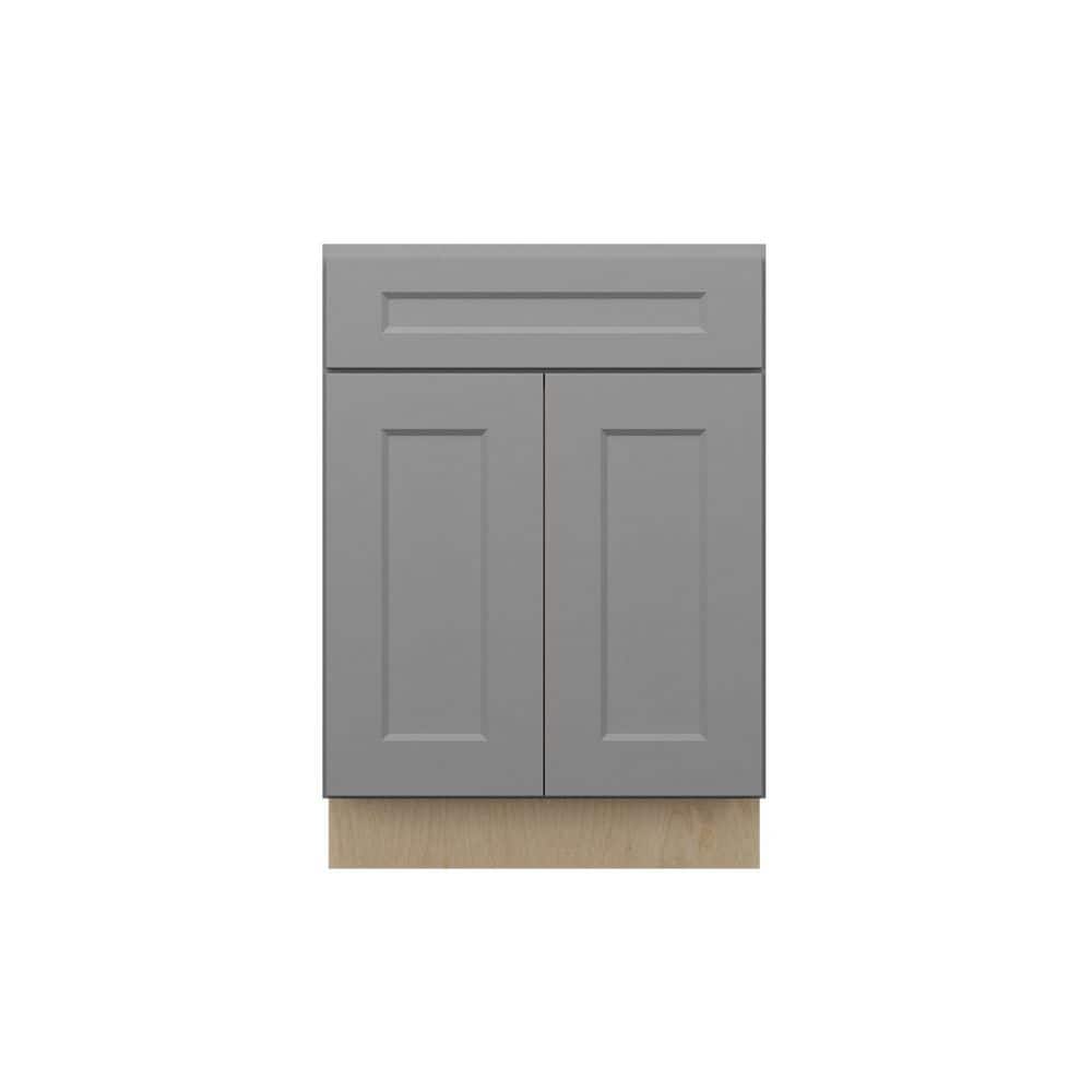 Cumberland Recessed 27 in. W x 34.5 in. H x 24 in. D Plywood Assembled Base Cabinet in Painted Stratus price history on PriceWatchPro