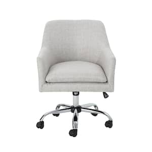 Johnson Mid-Century Modern Beige Fabric Adjustable Home Office Chair with Wheels