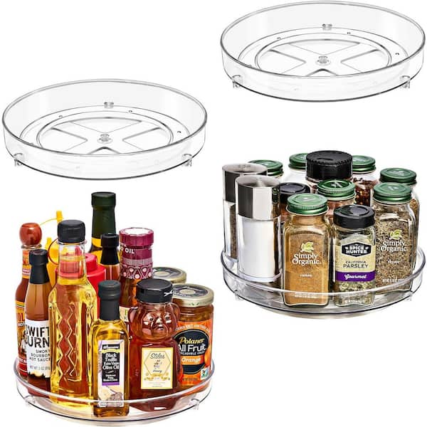 Sorbus Lazy Susan Organizer, 9 in. 2-Tier Clear