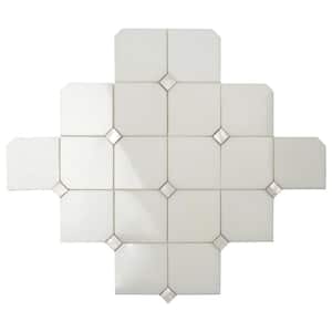 Winterland Pearl White 11.4 x 11.4 Polished Marble Mosaic Floor and Wall Tile (4.51 sq. ft./Case) (5-Pack)