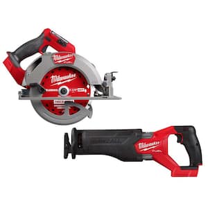 M18 FUEL 18V Lith-Ion Brushless Cordless 7-1/4 in. Circular Saw w/ Recip Saw